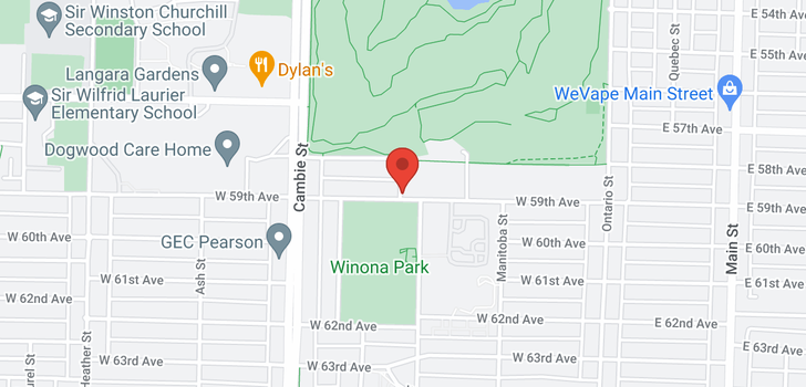 map of 503 389 W 59TH AVENUE
